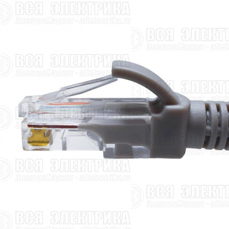 Патч-корд U/UTP кат.5E 4х2х26AWG (7х0.16мм) Cu LSZH сер. 0.5м SUPRLAN 10-0141