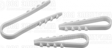 Дюбель-хомут для круглого кабеля 71 848 NCU-5-10-45-50/WH бел. (уп.50шт) Navigator 71848