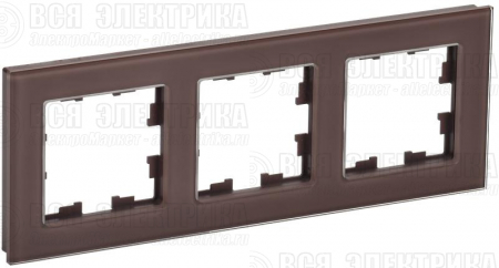 Рамка 3-м BRITE РУ-3-2-БрТБ стекло темн. бронза IEK BR-M32-G-K45