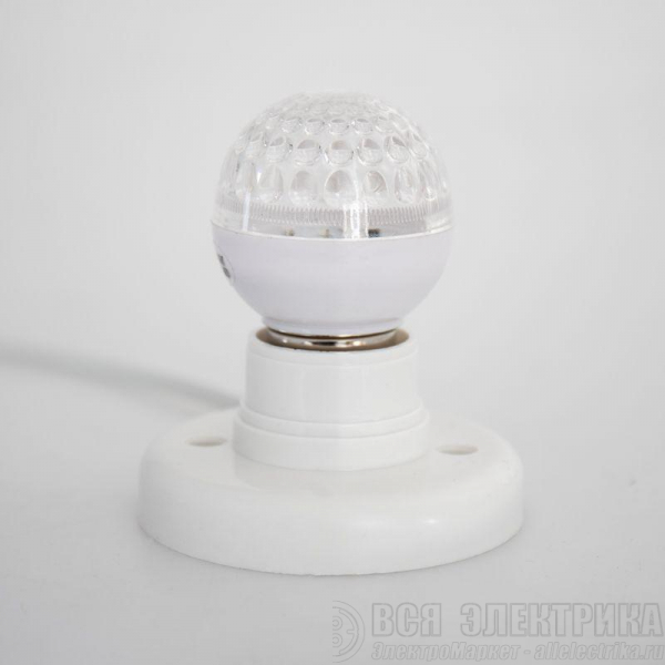 Лампа светодиодная 1Вт 9LED Шар d50 E27 тепл. бел. Neon-Night 405-216