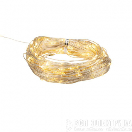 Гирлянда светодиодная "Роса" 20м 200LED тепл. бел. 3.6Вт IP44 с трансф. Neon-Night 303-206