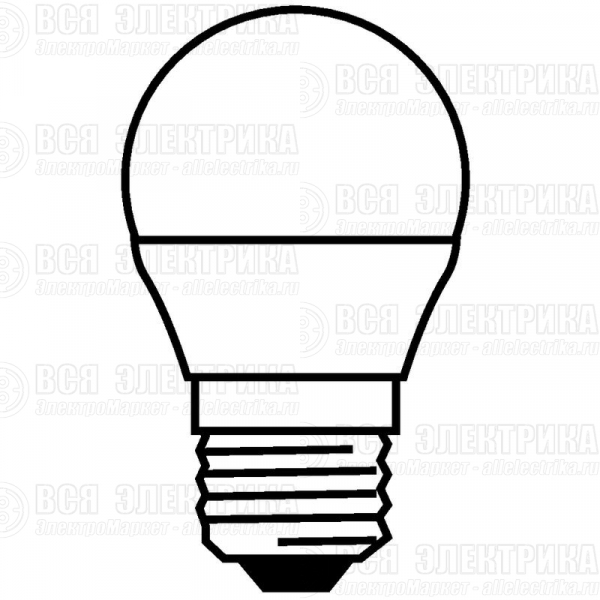 Лампа светодиодная LED Value LVCLP60 7SW/830 7Вт шар матовая E27 230В 10х1 RU OSRAM 4058075579804