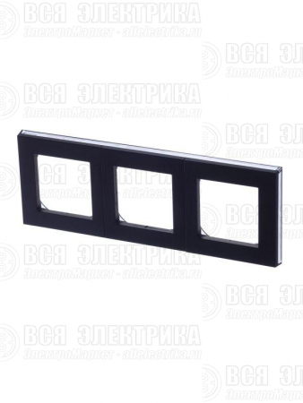 Рамка Levit 3п антрацит/дым. черн. ABB 2CHH015030A6063