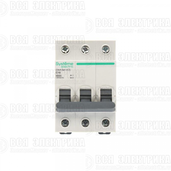 Выключатель автоматический 3п City9 Set (АВ) С 16А 6кА 400В SE C9F36316