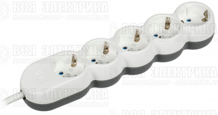 Удлинитель 5х3м с заземл. 16А IP20 Uno У05 2P+PE 250В 3х1.5 IEK WYP53-16-05-03-Z