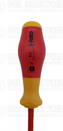 Отвертка диэлектрическая шлицевая SL3.0х0.5х100 Felo 91303090