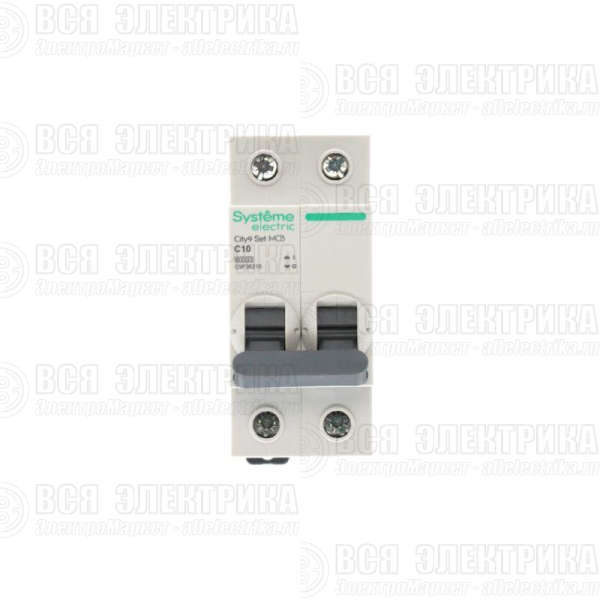 Выключатель автоматический 2п City9 Set (АВ) С 10А 6кА 230В SE C9F36210