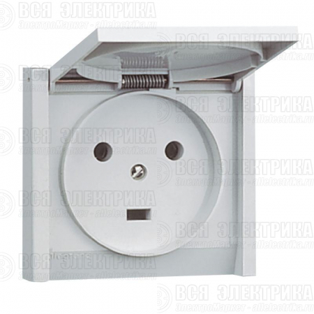 Розетка 1-м СП Plexo 20А IP44 230В 2P+E сер. Leg 055703