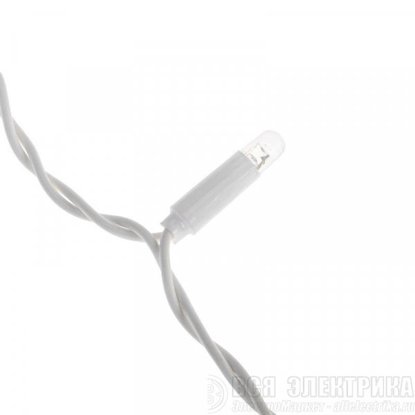 Гирлянда светодиодная "Айсикл" (бахрома) 4.8х0.6м 176LED бел. 11Вт 220В IP65 эффект мерцания провод бел. ПВХ Neon-Night 255-165