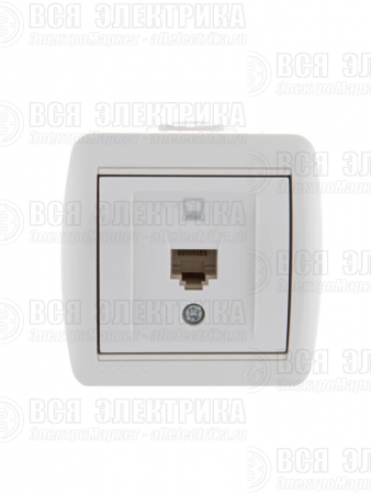 Розетка компьютерная 1-м ОП Nata RJ45 бел. LEZARD 710-0200-139