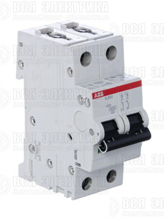 Выключатель автоматический модульный 2п C 25А 6кА S202 C25 ABB 2CDS252001R0254