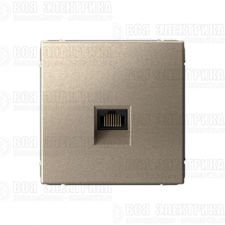 Розетка компьютерная ArtGallery RJ45 кат.6A механизм шампань SE GAL000586