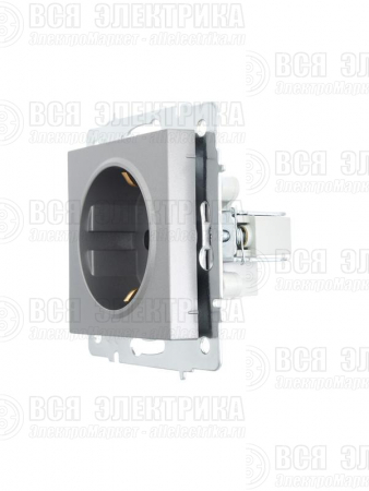 Розетка 1-м СП Vesna с заземл. ПБТ механизм платина LEZARD 742-3588-122B