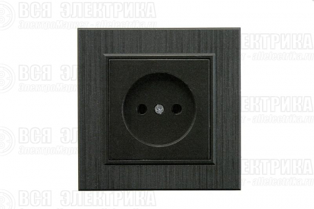 Розетка 1-м Karea LINE STAR без заземл. чер. Makel 86054022