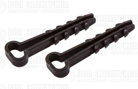 Дюбель-хомут 5-10 для плоского кабеля. черн. (уп.100шт) PROCONNECT T07-4621