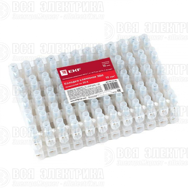 Колодка клеммная 16кв.мм 30А полиэтилен PROxima EKF plc-KK-16-30