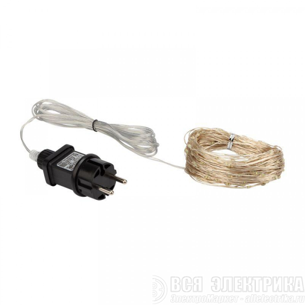 Гирлянда светодиодная "Роса" 20м 200LED бел. 3.6Вт IP44 с трансф. Neon-Night 303-205