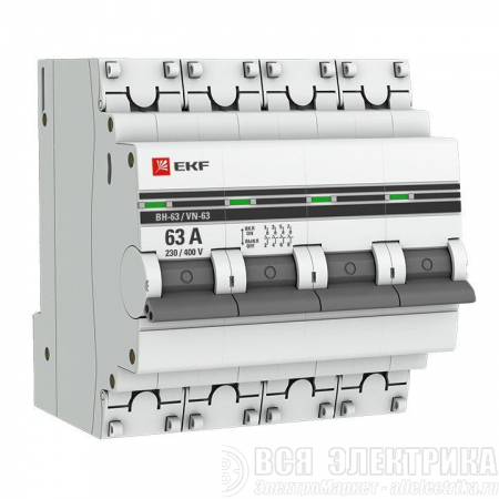 Выключатель нагрузки 4п 63А ВН-63 PROxima EKF SL63-4-63-pro