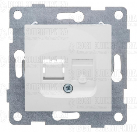 Розетка компьютерная 1-м СП Ugra RJ45 механизм бел. GUSI С11К1-001
