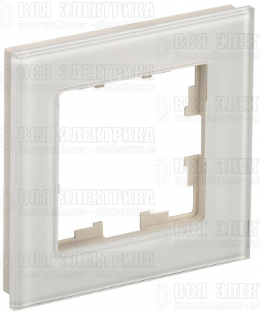 Рамка 1-м BRITE РУ-1-2-БрВа стекло ванильн. IEK BR-M12-G-K10