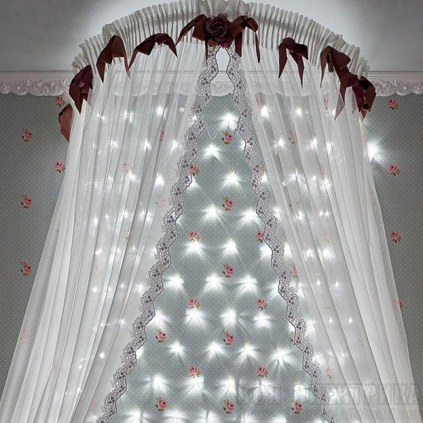 Гирлянда "Сеть" с контроллером 1.8х1.5м 180LED тепло-бел. прозр. провод 15Вт 220В IP20 NEON-NIGHT 215-135