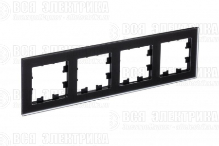 Рамка 4-м AtlasDesign Nature матов. стекло черн. SE ATN331004