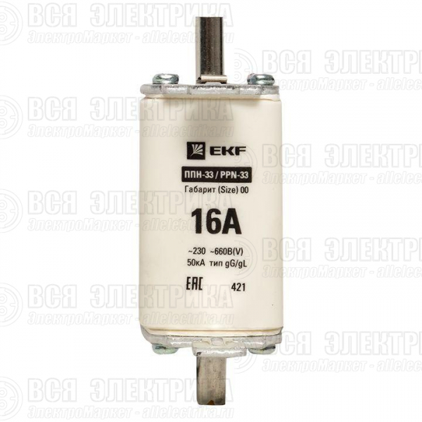 Вставка плавкая ППН-33 160/6А габарит 00 PROxima EKF fus-33/160/6