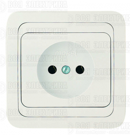 Розетка 1-м СП Mimoza 16А IP20 без заземл. бел./бел. Makel 12022