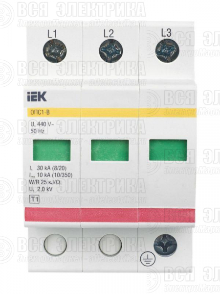 Ограничитель перенапряжения ОПС1-B 3P KARAT IEK MOP20-3-B
