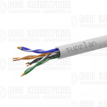 Кабель витая пара U/UTP кат.5E 4х2х24AWG solid Cu нг(А)-LSLTx Standard (уп.305м) SUPRLAN 01-0347-1