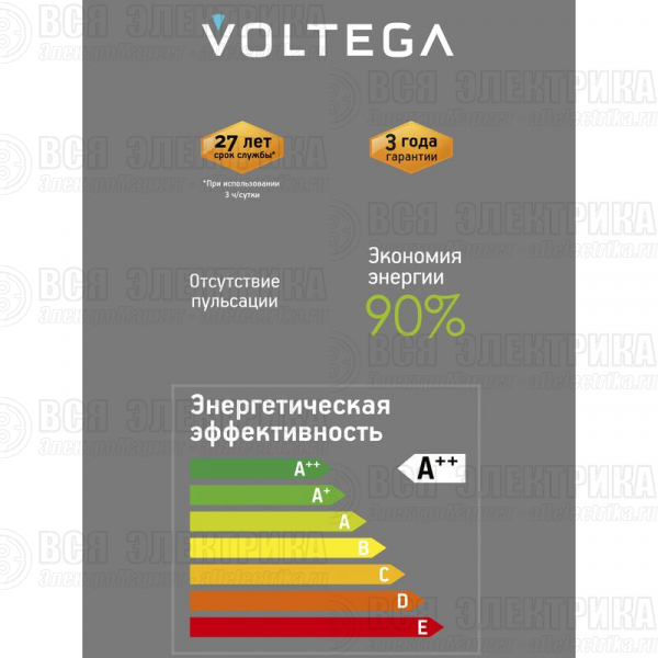 Лампа светодиодная филаментная Loft 271 YX-G125175LFFEC01 4Вт 2200К E27 DIM Voltega 8574