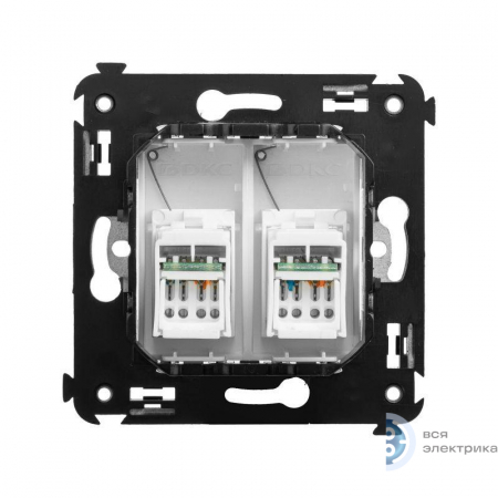 Розетка 2-м RJ-45 СП кат.5e Avanti "Белое облако" DKC 4400464