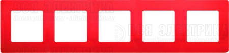 Рамка 5-м Etika красн. Leg 672535