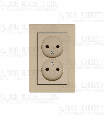 Розетка 2-я Karea RIZZ без заземл. крем Makel 88010017