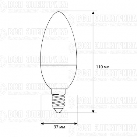 Лампа светодиодная LED10-C35/845/E14 10Вт 220В Camelion 13561