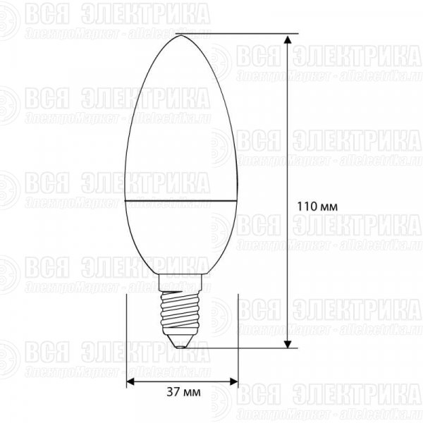 Лампа светодиодная LED10-C35/845/E14 10Вт 220В Camelion 13561