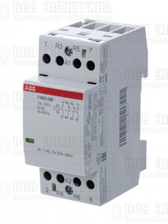 Контактор ESB25-22N-06 модульный (25А АС-1 2НО+2НЗ) катушка 230В AC/DC ABB 1SAE231111R0622