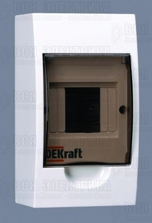 Корпус навесной ЩРН-П-4 20х11х9 4мод.IP41 пластик. DEKraft 31008DEK