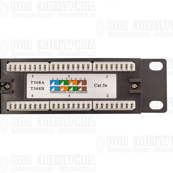 Патч-панель 19дюйм 1U кат.5E UTP неэкранир. 24 порта RJ45 110 IDC TERACOM EKF TRC-PPNL-5EUTP-1U24