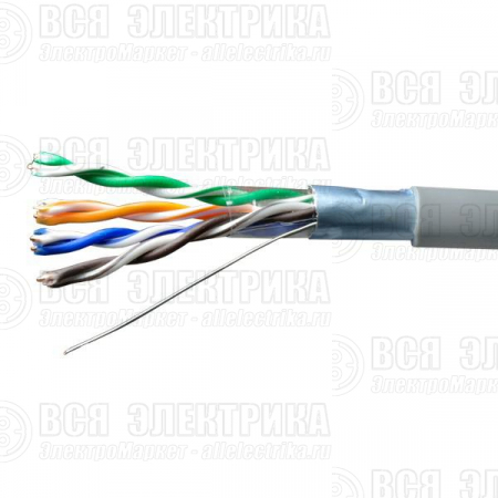 Кабель витая пара F/UTP кат.5E 4х2х24AWG solid Cu PVC Standard сер. (м) SUPRLAN 01-1031-1