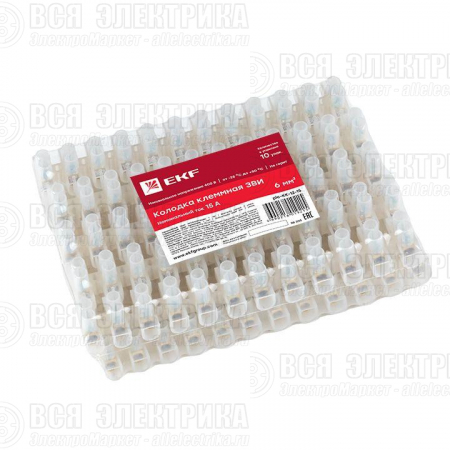 Колодка клеммная 12кв.мм 15А полиэтилен PROxima EKF plc-KK-12-15