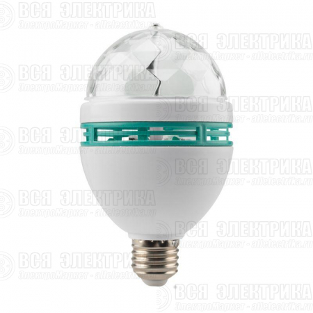 Лампа светодиодная "Диско" 6Вт 3LED RGB E27 230В IP20 с подставкой Neon-Night 601-251