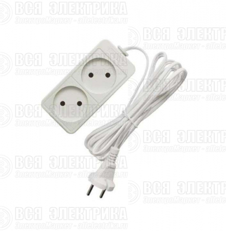 Удлинитель 2х3м без заземл. 10А IP20 2.2кВт ПВС Союз 481S-1203