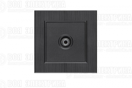 Розетка TV проходная Karea LINE STAR дым. металлик Makel 86050007