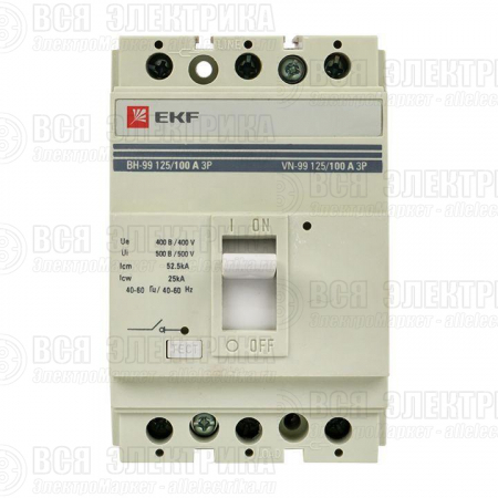 Выключатель нагрузки 3п ВН-99 125/100А EKF sl99-125-100