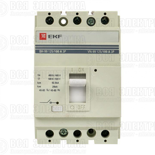Выключатель нагрузки 3п ВН-99 125/100А EKF sl99-125-100