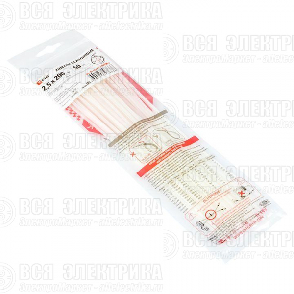 Хомут P6.6 2.5х200 FlexLock стандартный бел. (уп.100шт) PROxima EKF plc-fl-ctsw-2.5x200