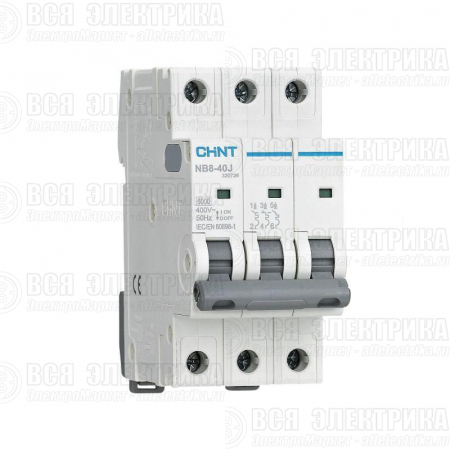 Выключатель автоматический 3п 32А 6кА NB8-40J х-ка C (R) CHINT 320725