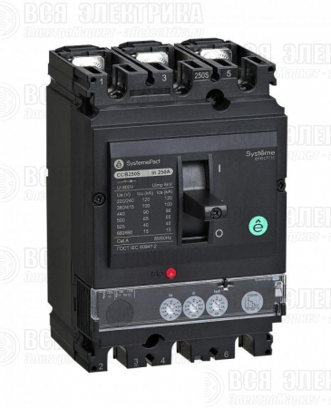 Выключатель автоматический SYSTEMEPACT CCB100 36кА 3P3D S2.2 100А рычаг SE SPC100F10022L3DF