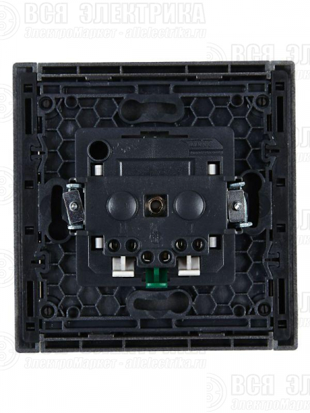 Розетка СП FORTE&PIANO FP513 16А с заземл. защ. шторки безвинт. крепл. сталь IEK FP-R14-16-1-K46
